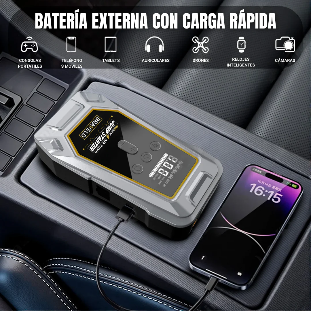 ARRANCADOR + COMPRESOR 4 EN 1